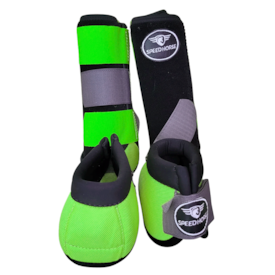 Kit Simples Cloche e Caneleria para Cavalo Speed Horse Collor Verde Limão M Ref 3032