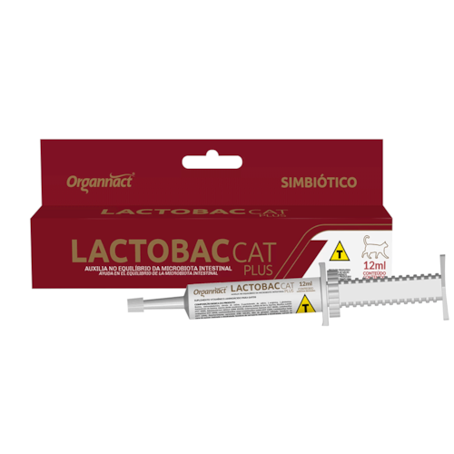 Lactobac Cat Plus Organnact Suplemento Vitamínico para Gatos 12 ml