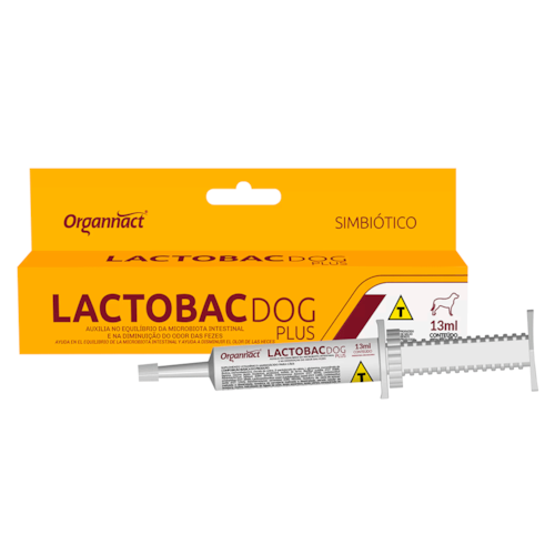 Lactobac Dog Plus Organnact Suplemento Vitamínico para Cães 13 ml