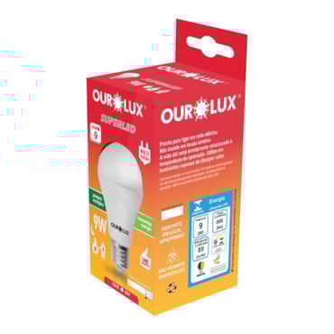 Lâmpada Led Superled 9W Bivolt 6500k - Ourolux