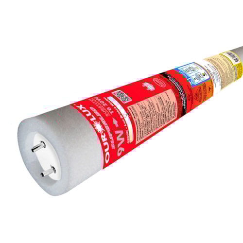 Lâmpada Tubular Tube T8 Glass SuperLED 9W 6500k Bivolt - Ourolux