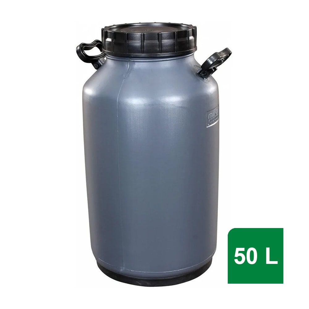 Latão de Leite Plástico Cor Cinza - Milkan