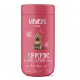 Lenços Umidecidos para Higienização a Seco de Cães e Gatos Fêmeas Animalissimo 75 un