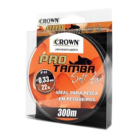 Linha Monofilamento Crown Pro Tamba Soft Orange 300m