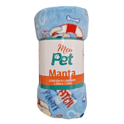 Manta Pet Microfibra Estampas Diversas 1,00m x 1,50m