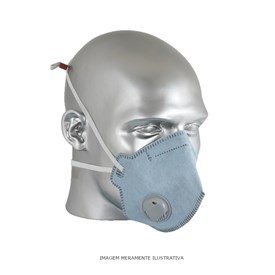 Máscara Descartável Com Válvula Respirador PFF-2S Plus Tam. Único - Maskface