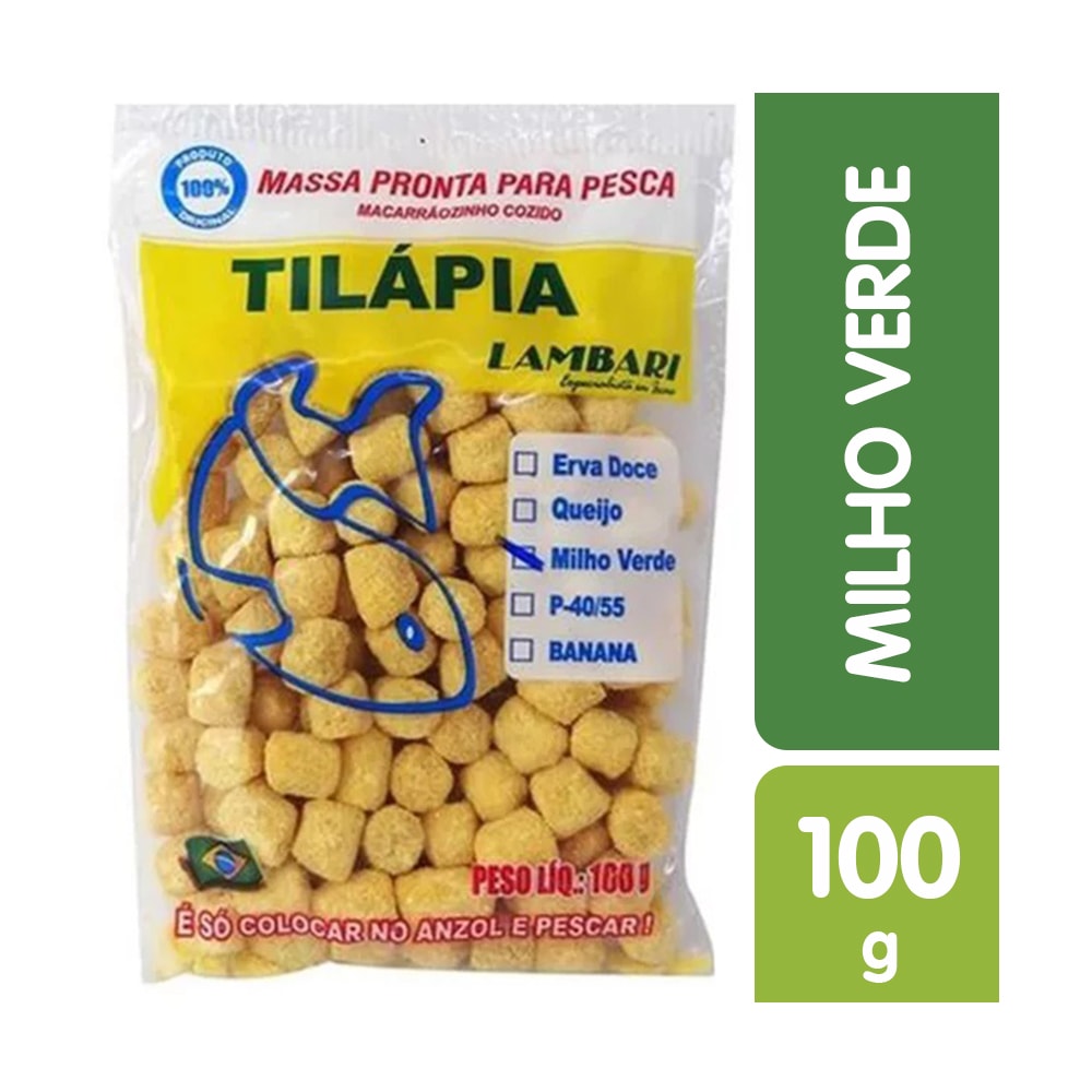 Massa Pronta Lambari para Pescar Tilápia Sabor Milho Verde 100 g Com o ...