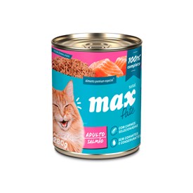 Max Cat Patê em Lata para Gato Adulto Sabor Salmão 280g