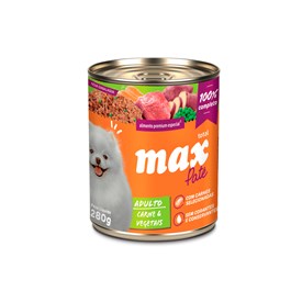 Max Patê em Lata Sabor Carne e Vegetais para Cachorro Adulto 280g