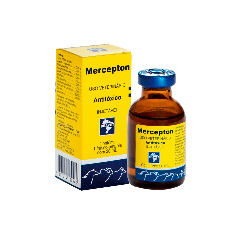 Mercepton Antitóxico Bravet Injetável 20ml