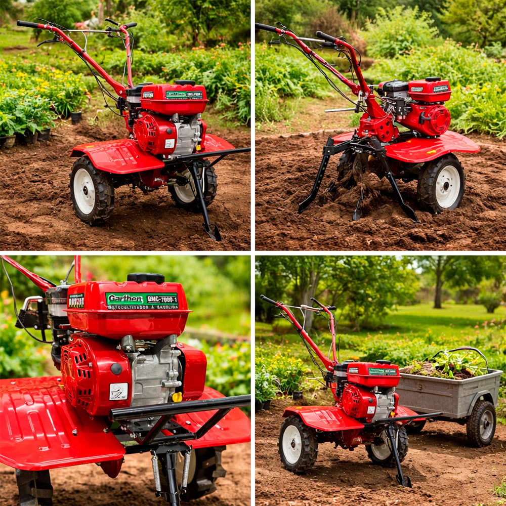 Motocultivador a Gasolina Garthen GMG-7000-8 7,0HP 4 Tempos com