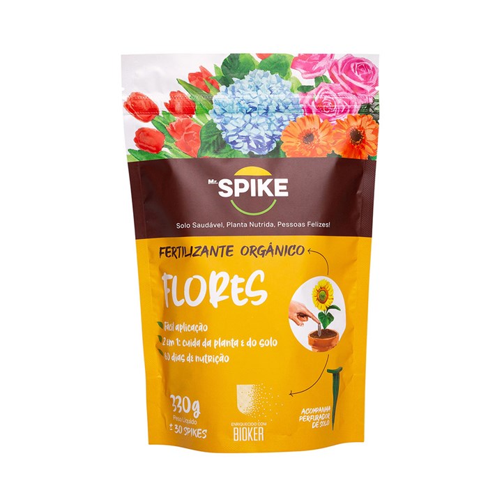 Mr. Spike Fertilizante Orgânico para Flores 330 g