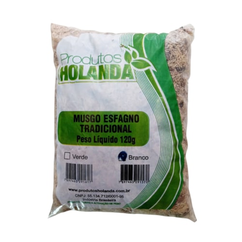 Musgo Esfagno Tradicional Holanda Branco 120g