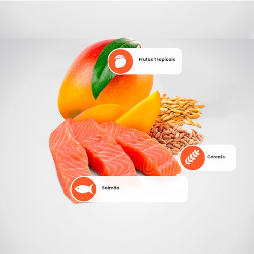 N&D Tropical para Cães Adultos de Raças Médias e Grandes Sabor Salmão, Cereais e Frutas Tropicais 10,1Kg - imagem adicional