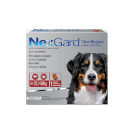 NexGard Antipulgas e Carrapatos para Cães de 25,1 a 50 Kg