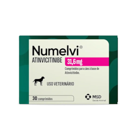 Numelvi Atinvicitinibe Tratamento para Coceiras em Cães MSD 31,6mg 30 Comprimidos