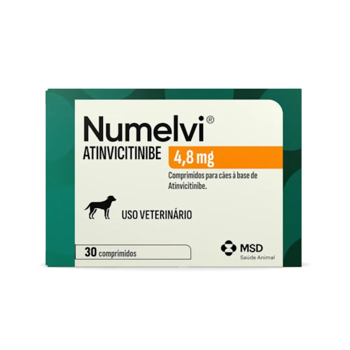 Numelvi Atinvicitinibe Tratamento para Coceiras em Cães MSD 4,8 mg 30 Comprimidos