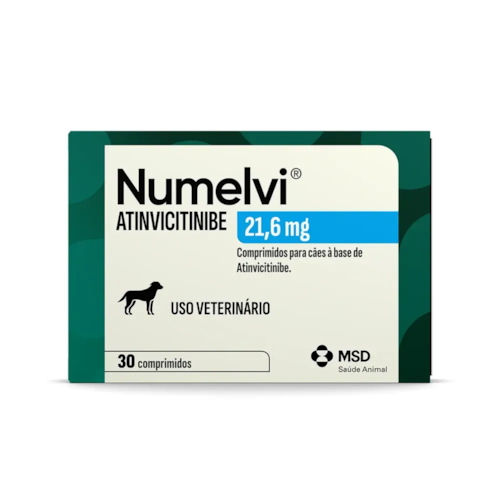 Numelvi AtinvicitinibeTratamento para Coceiras em Cães MSD 21,6mg 30 Comprimidos