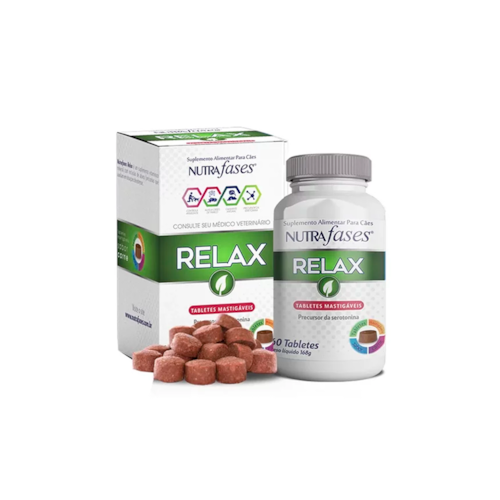Nutrafases Relax Suplemento Alimentar Vetzam para Cães 60 Tabletes 