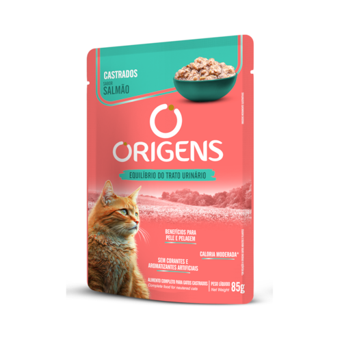 Origens Sachê para Gatos Castrados Sabor Salmão 85 g