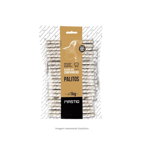 Osso Palito Natural Mastig para Cães 8x5mm