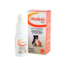 Otodem Plus Solução Otológica Para Cães e Gatos 20ml