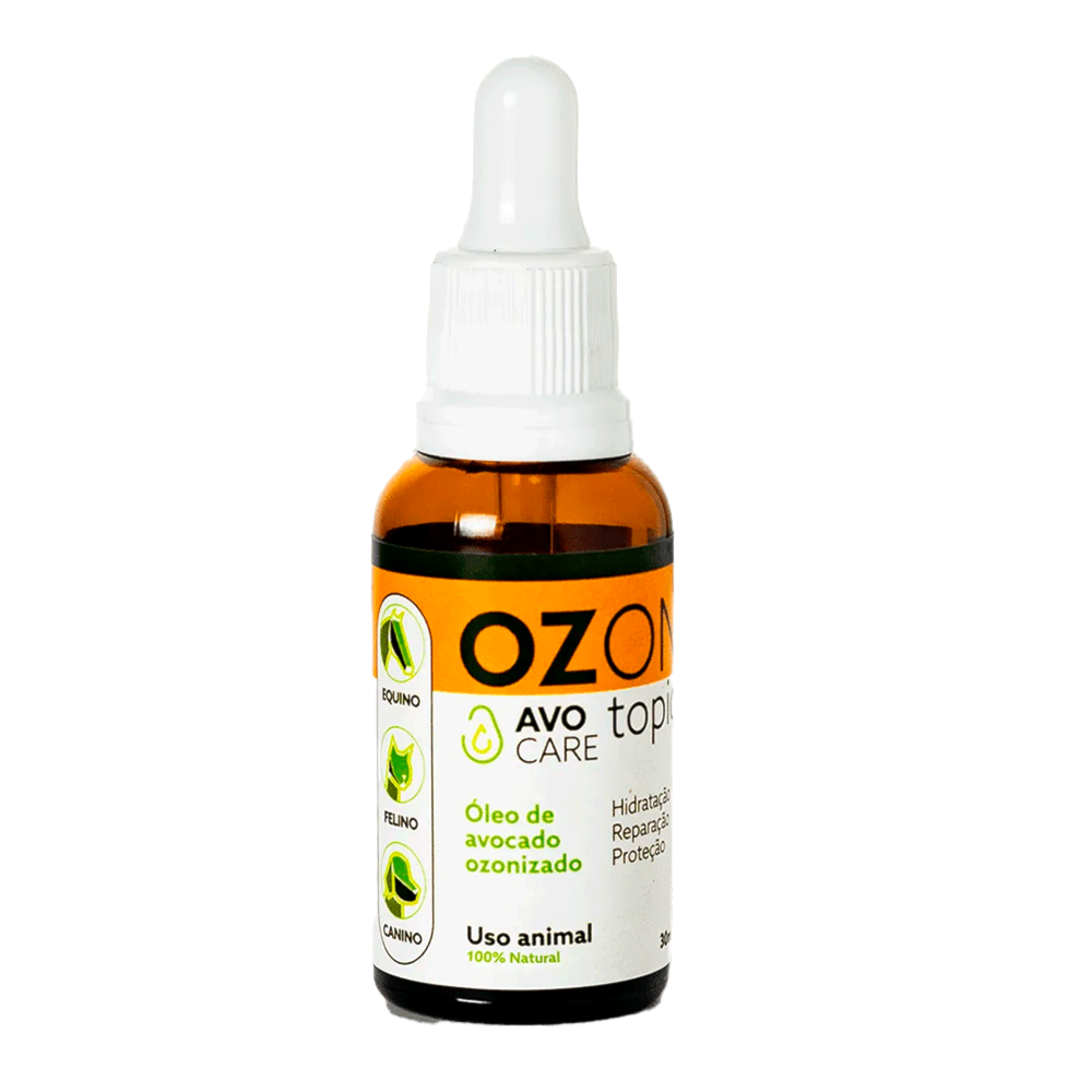 Ozontopic Óleo de Avocado Ozonizado Hidratação e Renovação para Cães e Gatos 30 ml