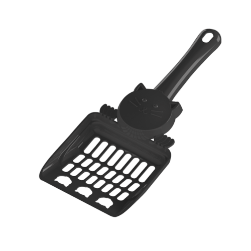 Pá Higiênica Cara de Gato para Gatos Black