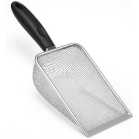Pá Higiênica Tex Aço Inox para Limpeza de Caixa de Areia 14 cm