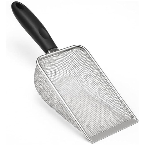 Pá Higiênica Tex Aço Inox para Limpeza de Caixa de Areia 14 cm