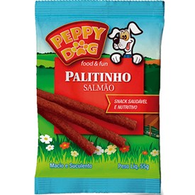 Palitinho Peppy Dog Sabor Salmão para Cães 55g 
