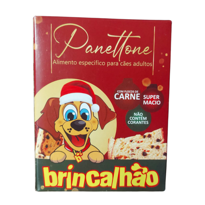 Pannetone para Cães Sabor Carne 80g - Brincalhão Pet Special Edition