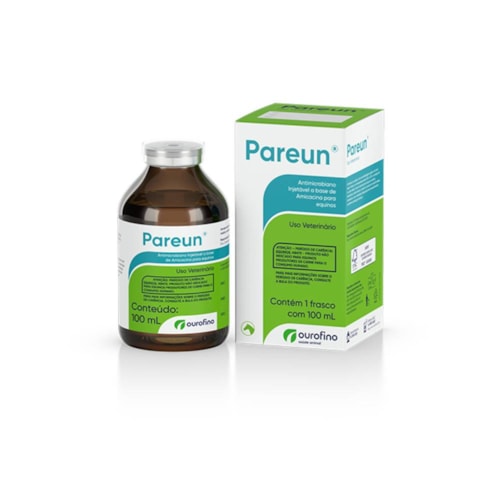 Pareun Antimicrobiano Ourofino Injetável para Equinos 100ml 