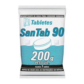 Pastilha de Cloro para Consumo Humano SanTab 90 Tricloro 200g - Hidroall