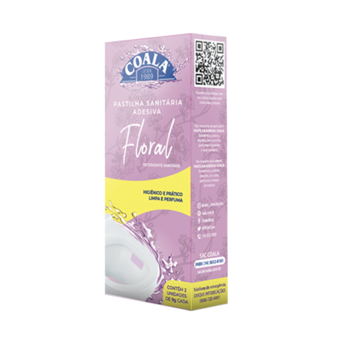 Pastilha Sanitária Adesiva Floral 2 Unidades - Coala