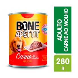 Patê Bone Apettit para Cães Adultos Sabor Carne ao Molho Lata 280g