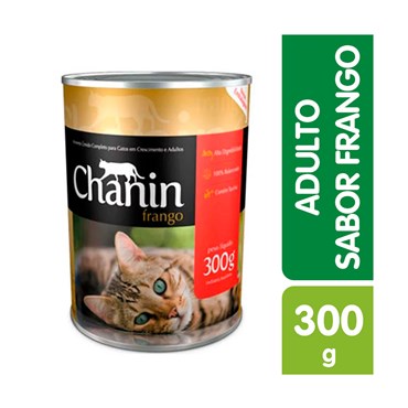 Patê Chanin Cat para Gatos em Crescimento e Adultos Sabor Frango 300g