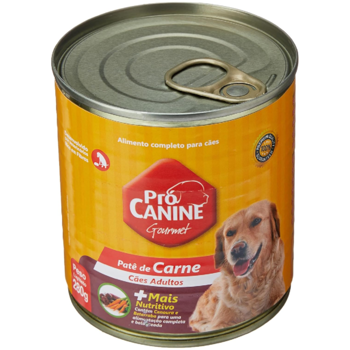 Patê de Carne Lata Procanine para Cães Adultos Carne 280g