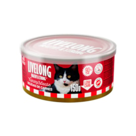 Patê Livelong para Gatos Yummy Meats Delícias de Carne 150g