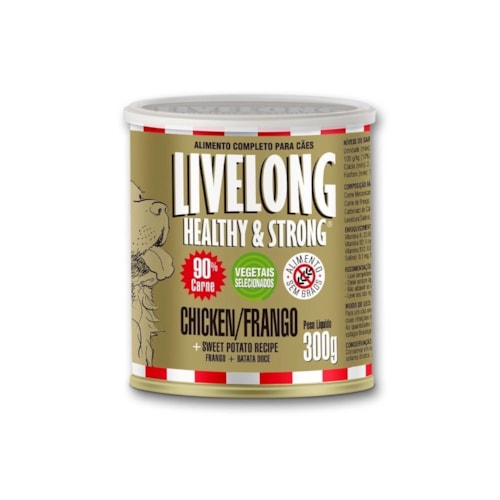Patê Livelong Sabor Frango para Cães 300g