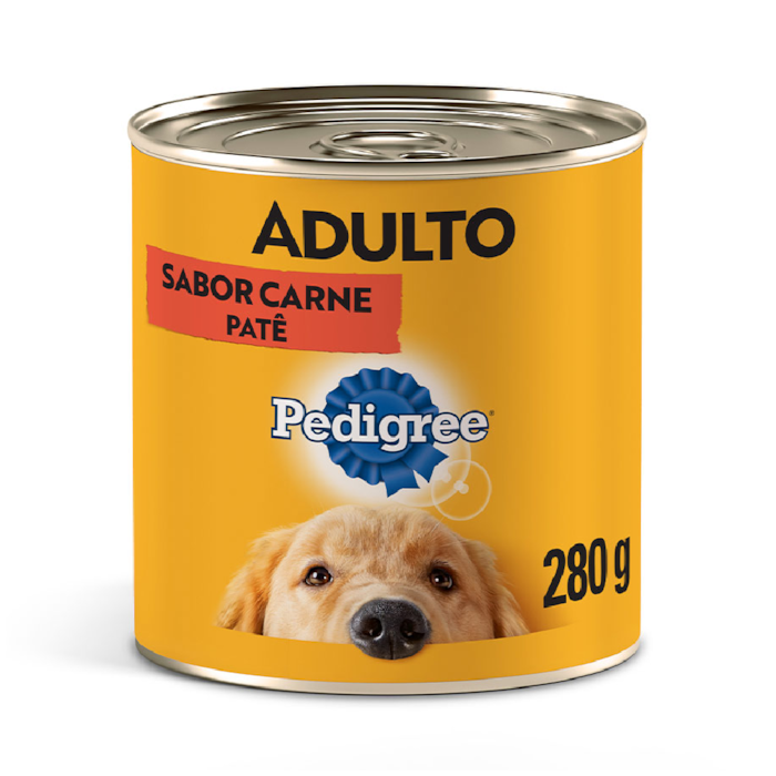 Patê Pedigree para Cães Adultos Sabor Carne Lata 280g