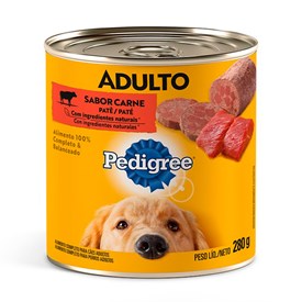 Patê Pedigree para Cães Adultos Sabor Carne Lata 280g