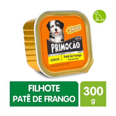 Patê Primocão Premium Junior para Cães Filhotes Sabor Frango 300g
