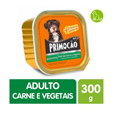 Patê Primocão Premium para Cães Adultos Sabor Carne e Vegetais 300 g