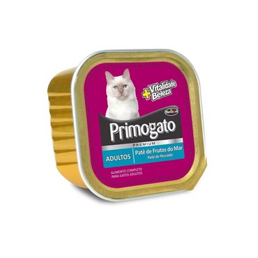 Patê Primogato Premium para Gatos Adultos Sabor Frutos do Mar 150g