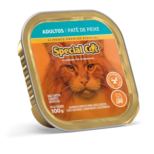 Patê Special Cat para Gatos Adultos Sabor Peixe 100g