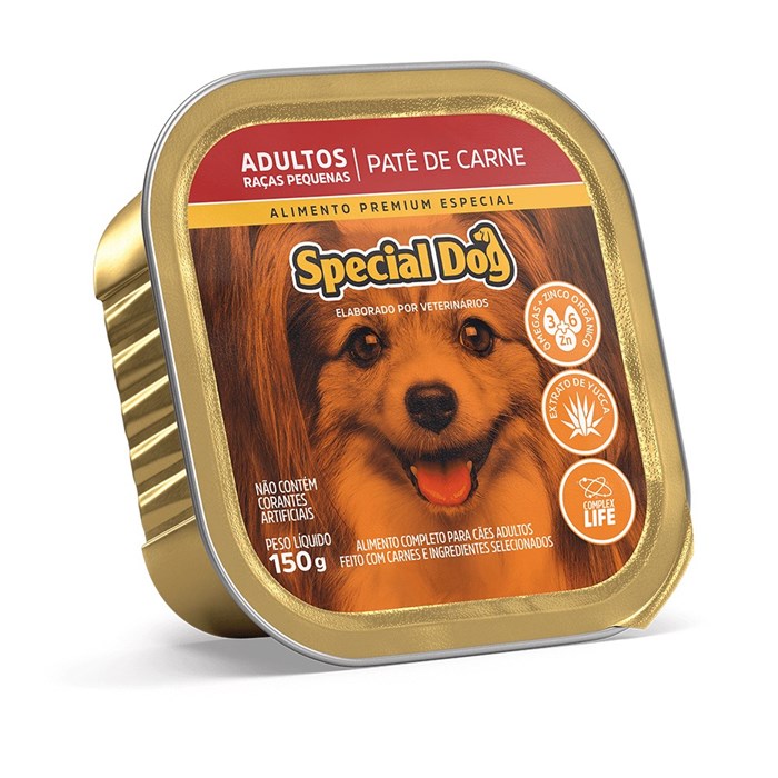 Patê Special Dog para Cães Adultos de Raças Pequenas Sabor Carne 150g