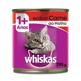 Patê Whiskas para Gatos Adultos Sabor Carne ao Molho Lata 290g