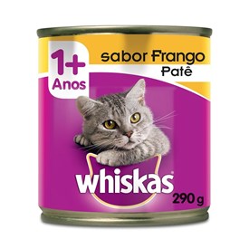 Patê Whiskas para Gatos Adultos Sabor Frango Lata 290g