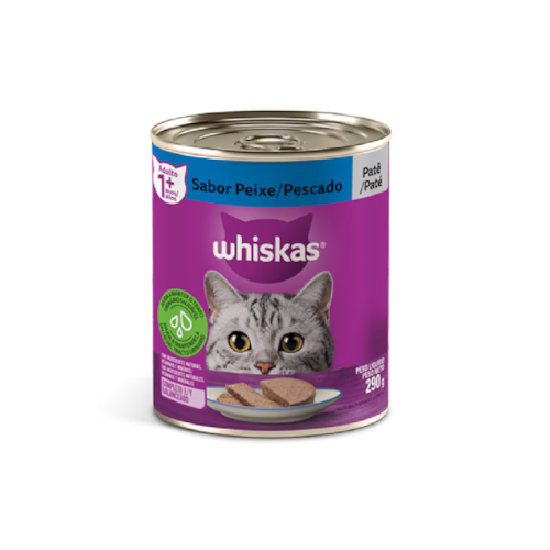 Patê Whiskas para Gatos Adultos Sabor Peixe Lata 290g